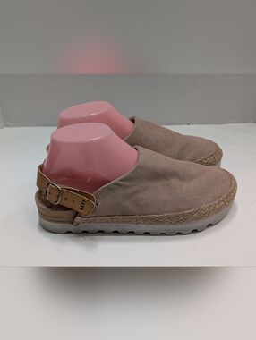 REEF Women's 9 Cushion Sage Tan/Beige slip on Clogs Mules Shoes